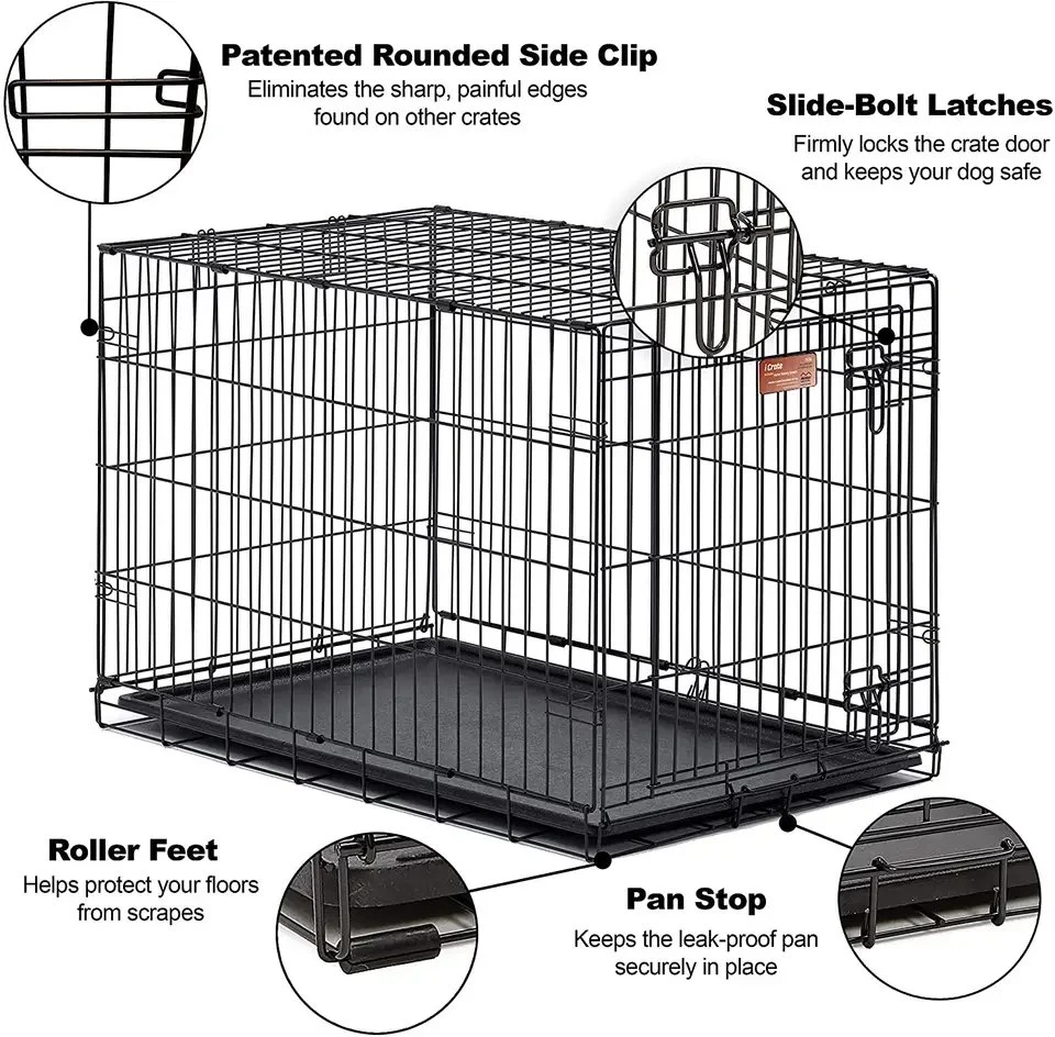 High quality/High cost performance  Stainless Steel Metal Luxury Small Collapsible Pet Display Dog Cages