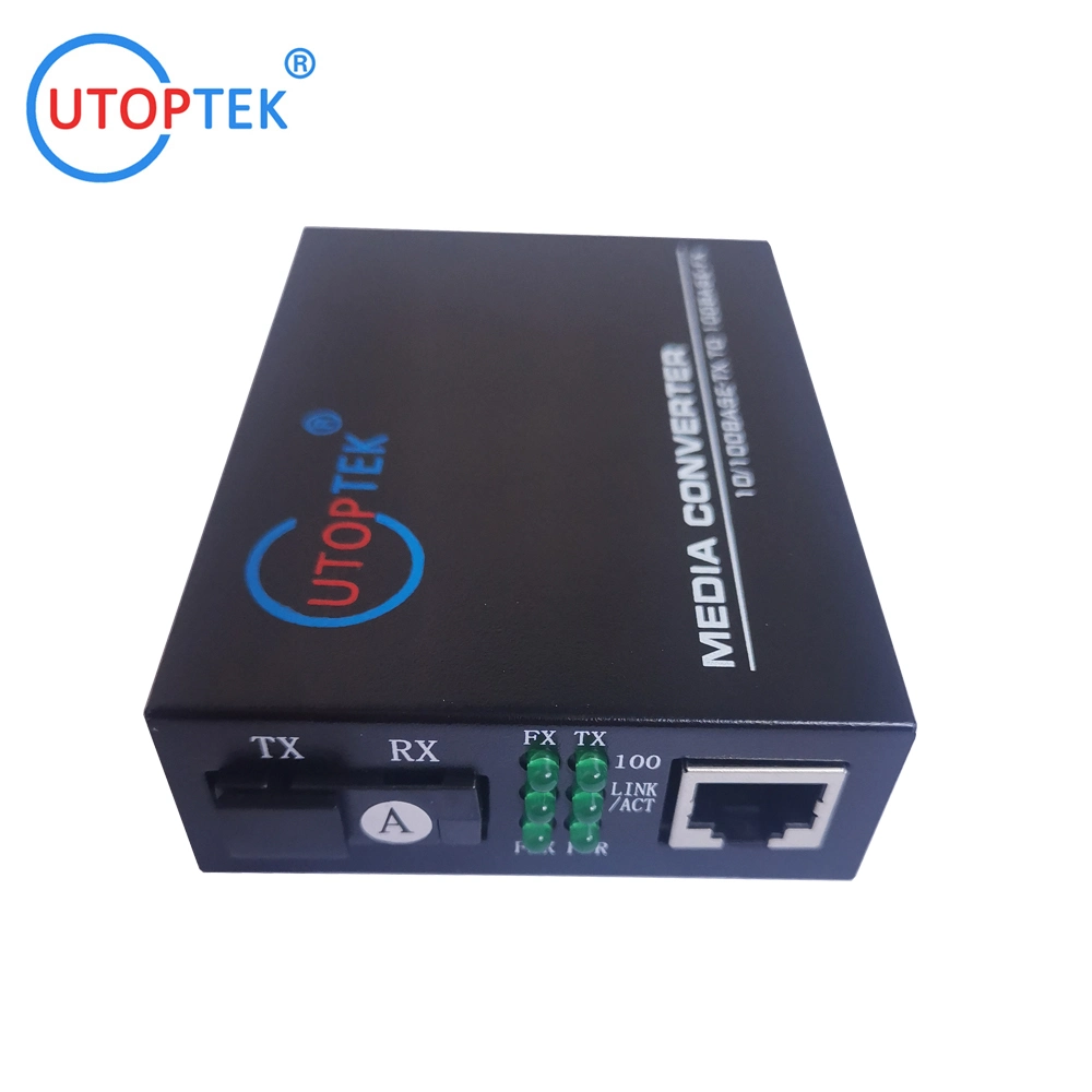 Factory Best Price 10/100m Media Converter Wdm Single Mode Bidi Sc 20km Fiber Optical Media Converter