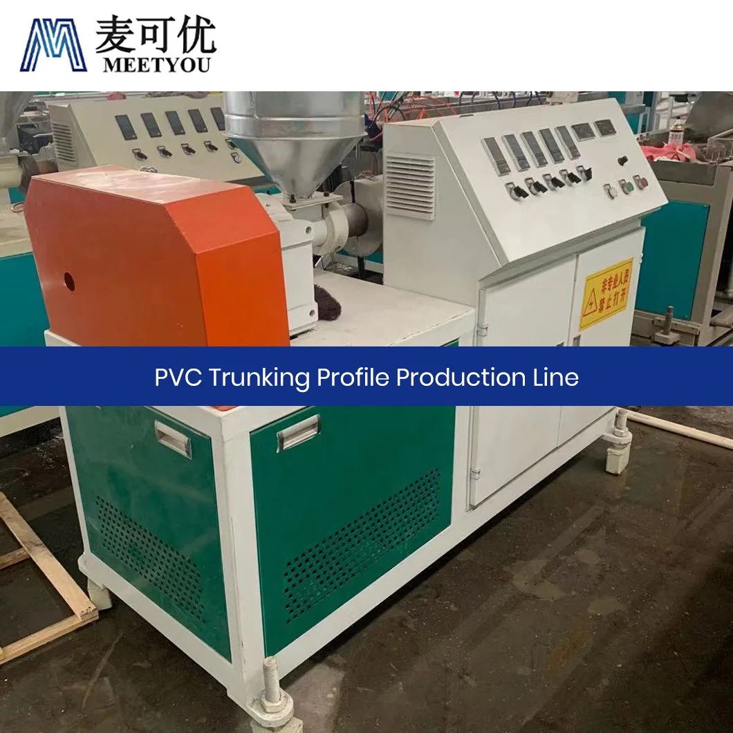 Meetyou Machinery Profile Producing Machine OEM Custom China PVC Uniform Plasticization PVC Trunking Extruder Machine Factory Configure Double Cutting Machine