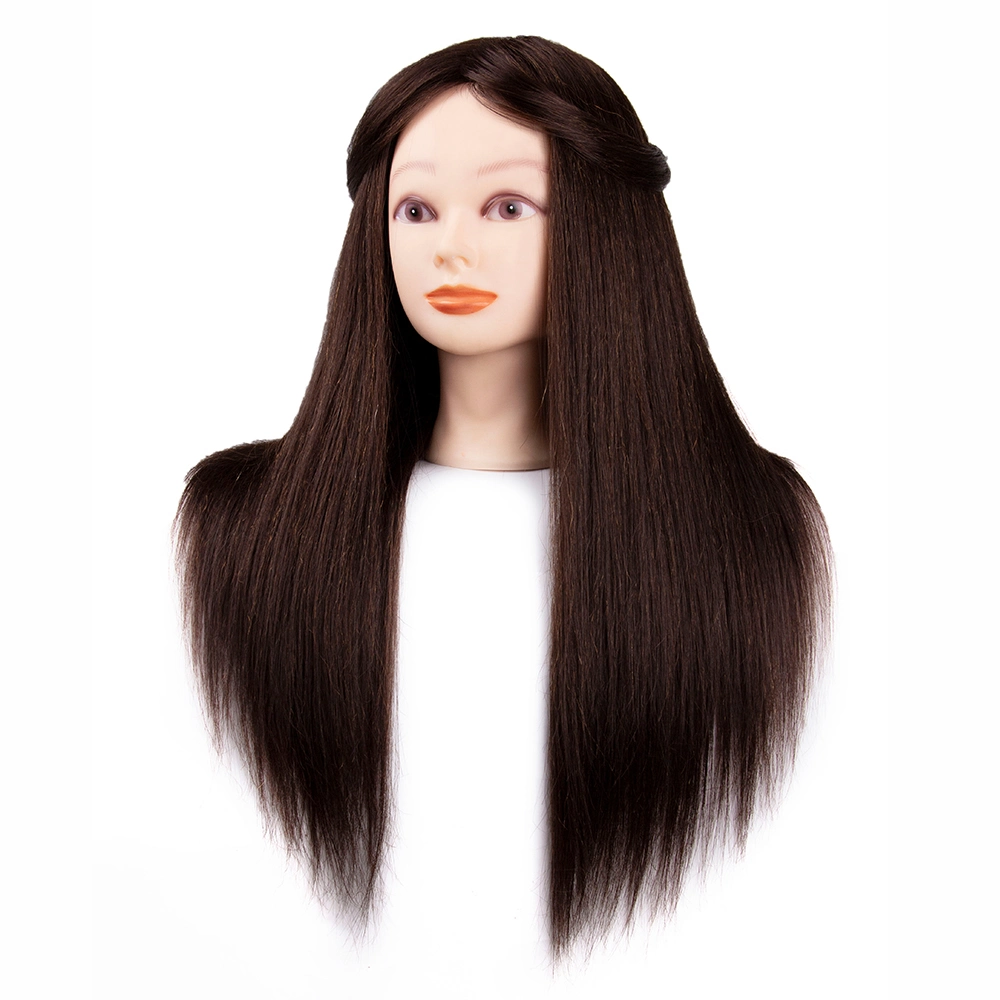 Real Hair Professional Hairdressing Salon Practice Training Doll Mannequin Head