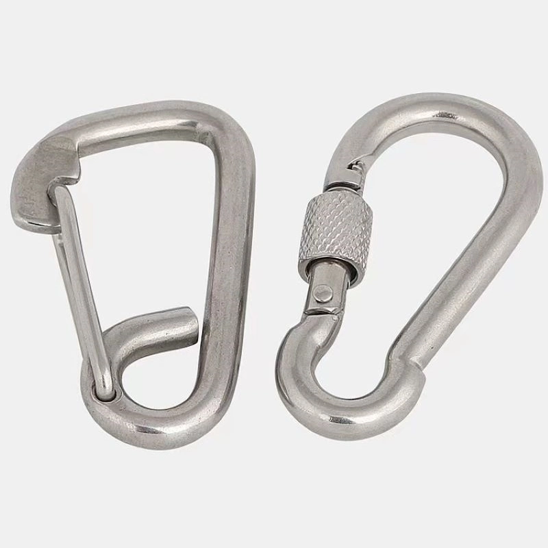 High Quality Stainless Steel Safety Buckle Gourd Shape Carabiner Snap Hook for Sports Outdoor