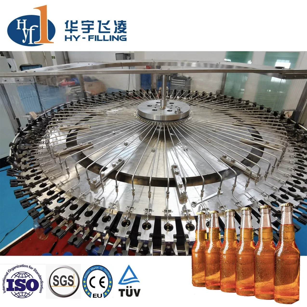 Factory Direct Supply Automatic Glass Bottle Beer Beverage Drinks Washing Rinsing Filling and Capping Production Line Machine