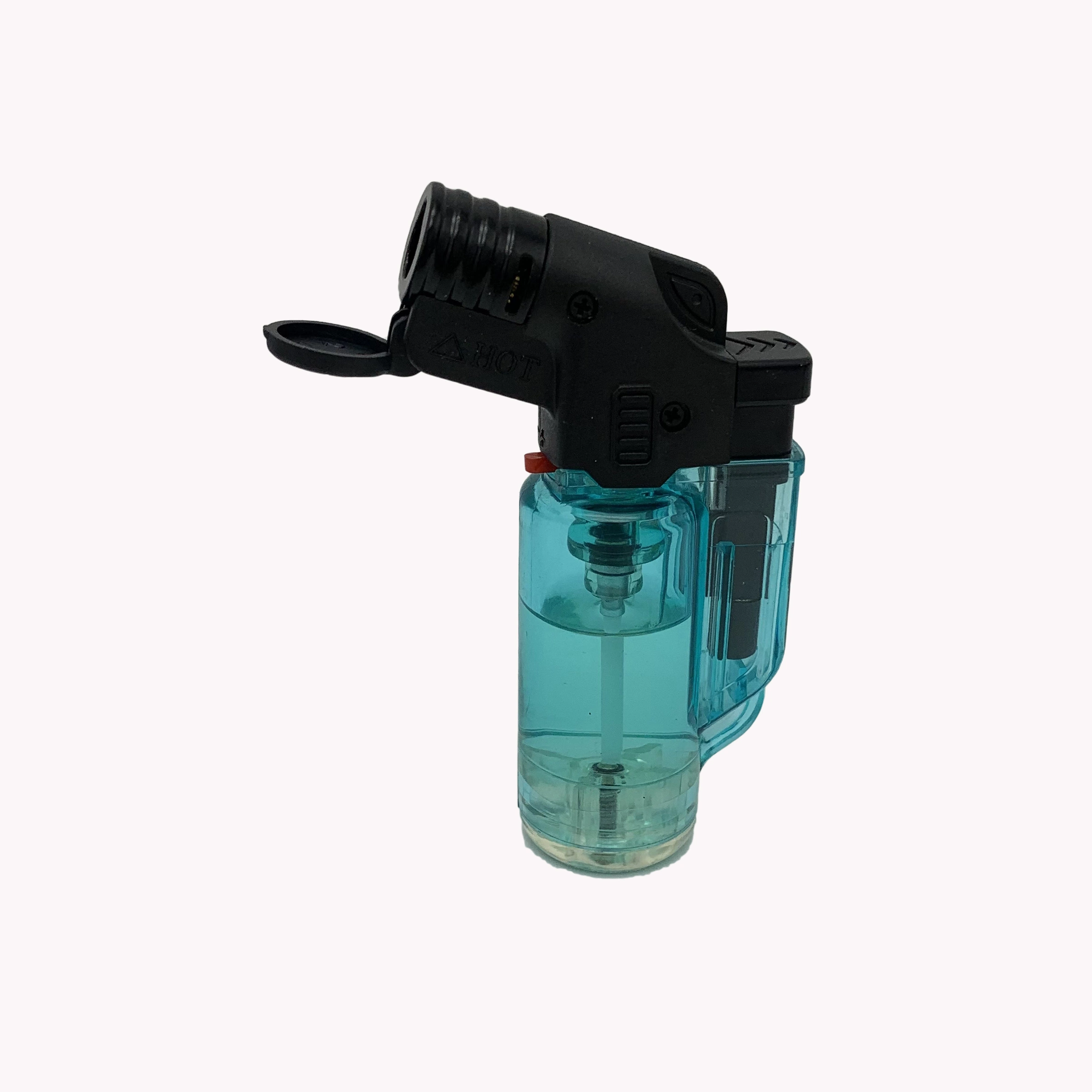 Style de Métal en plastique portable Windproof briquet torche lampe torche de fumer du tabac vert briquet torche Ray Gun Cuisine Briquet rechargeable