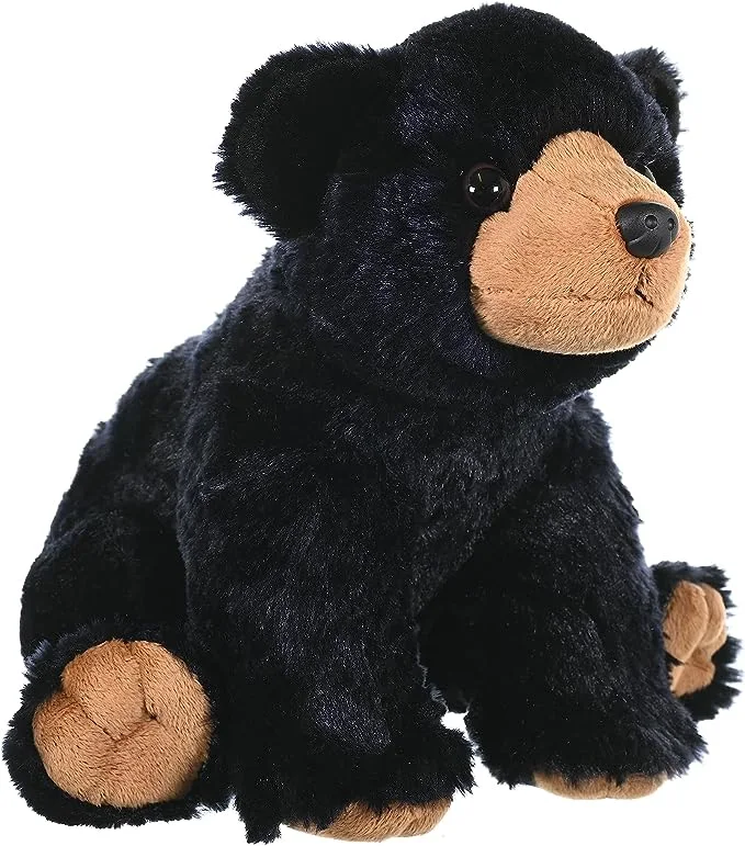 Wild Animals Black Bear Plush, Stuffed Animal, Plush Toy Custom, Gifts for Kids