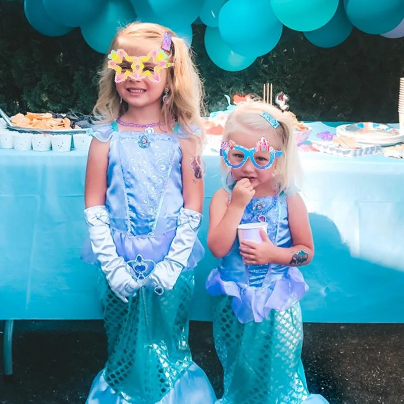 Mermaid Foto Booth Requisiten Geschenke Party Papier Gläser Mermaid Geburtstag Partyschmuck