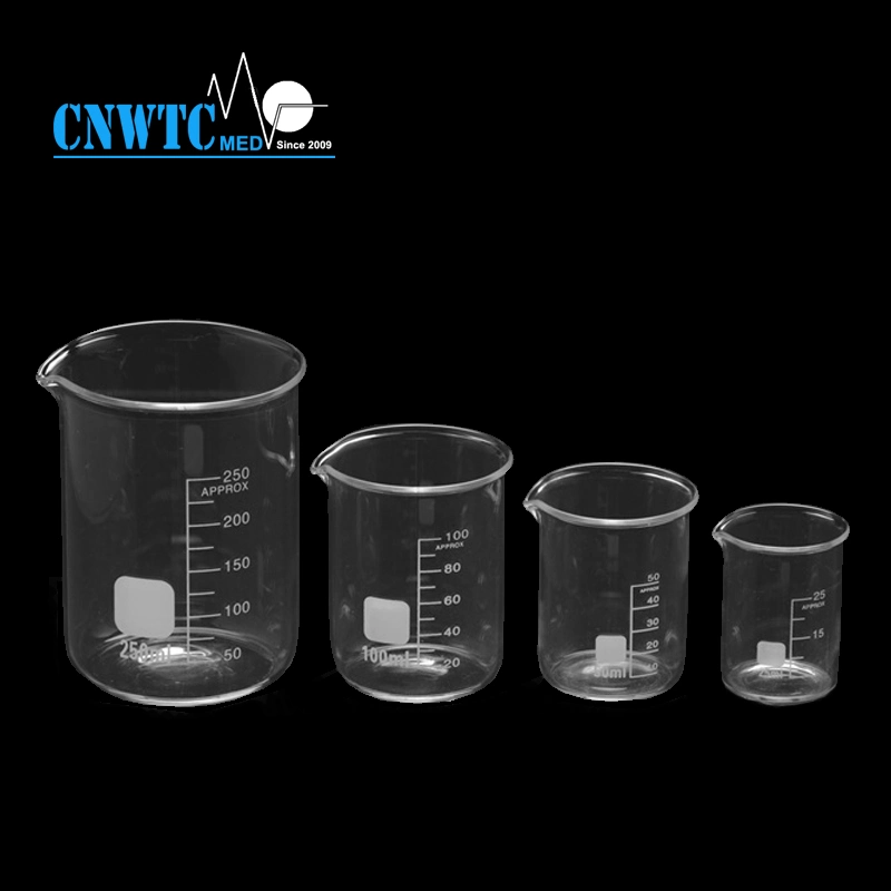 25ml 100ml 250ml 500ml 1000ml Wholesale/Supplier Glass Beakers Chemistry Glass Calibration Measuring Cylinder