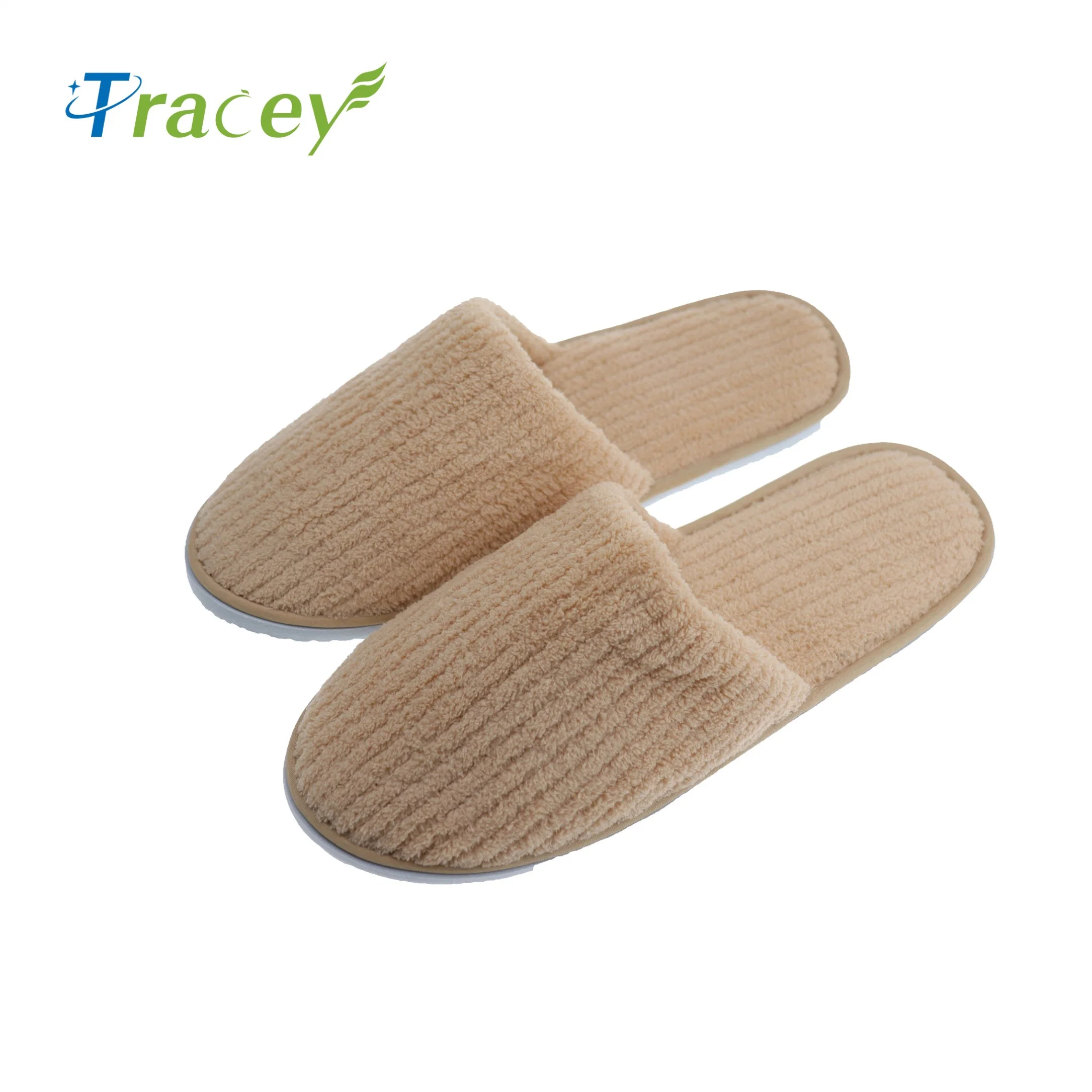 Wholesale High Quality Hilton Hotel Room Amenities Terry White Disposable Hotel Slippers
