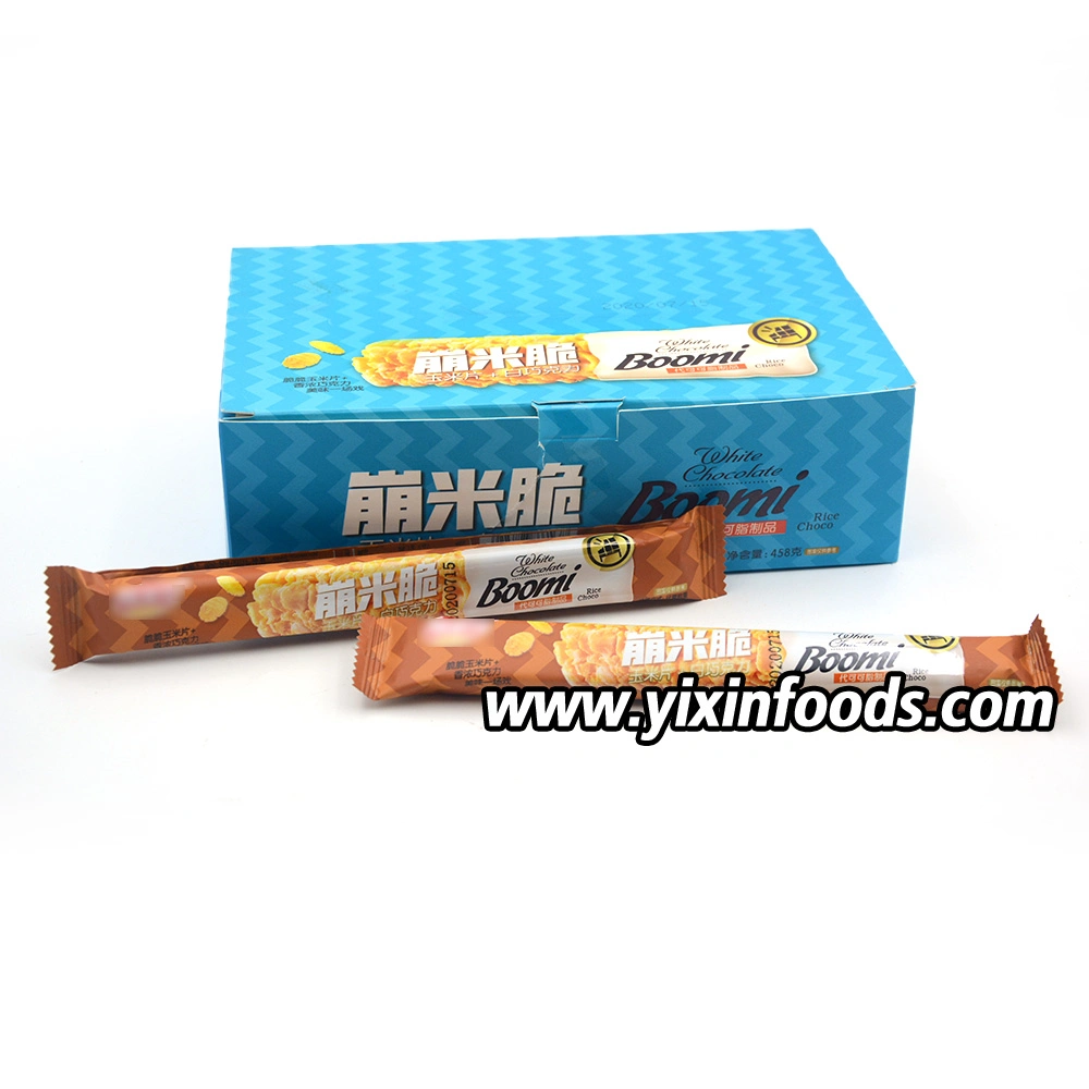 Chinês cozido Chocolate Branco Boomi arroz milho Crocpy Biscuit Bar