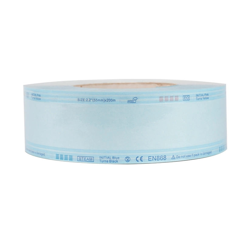 Hot Selling Sterilization Medical Disposable Flat Pouch Reel Roll Medical Device Packaging