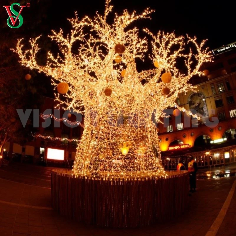 3D Motif Gran cadena al aire libre Luz de Navidad Rama luces de árbol