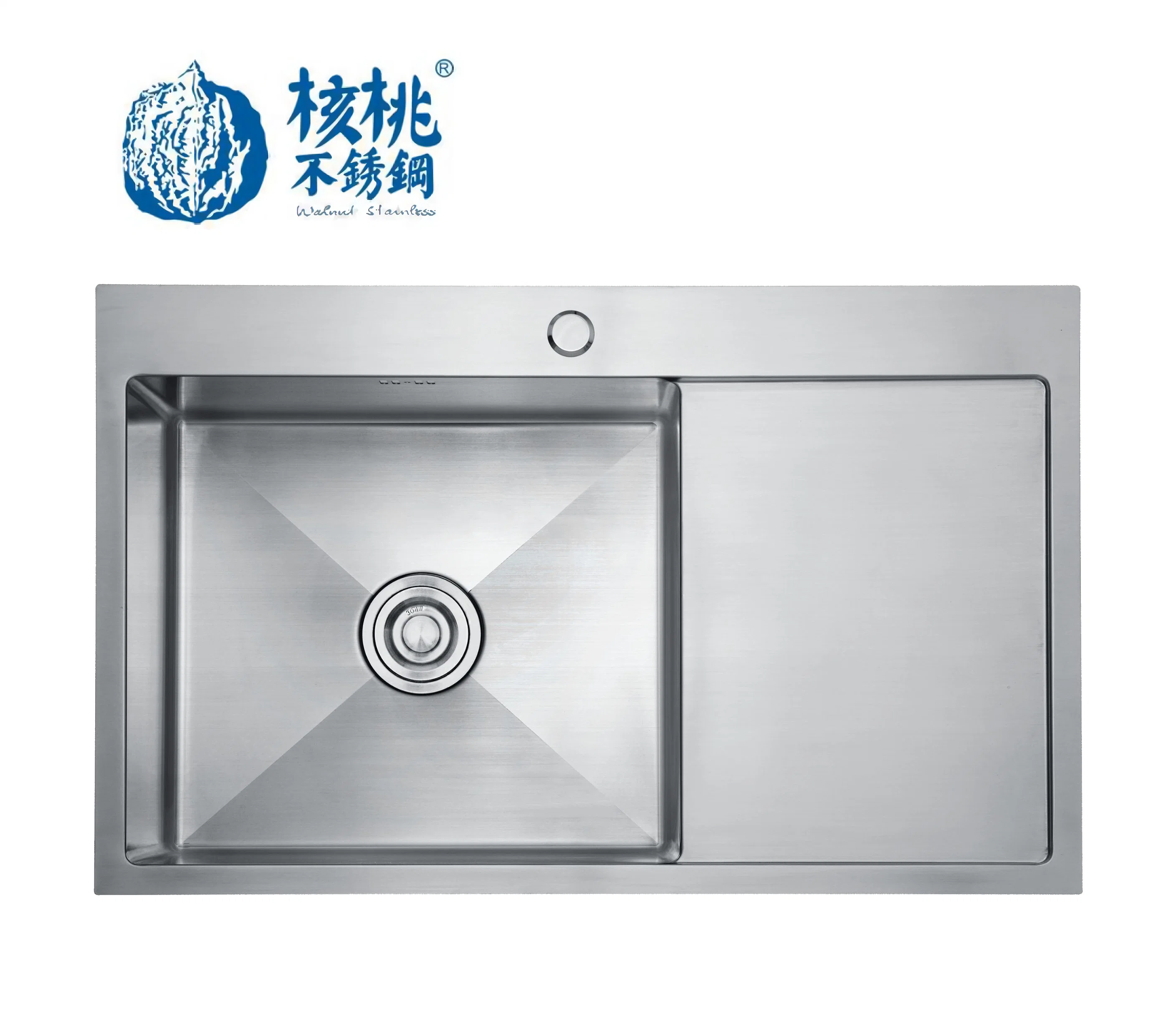 Stainless Steel Sink Kitchen Sink China Wholesale Handmade Single Drain OEM 8050sdb