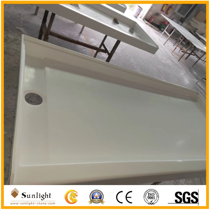 Trench Drain Cultured Marble Shower Base Stainless Steel Shower Pan/Tray 60&prime; &prime; X32&prime; &prime; X4&prime; &prime; for Us Hotel