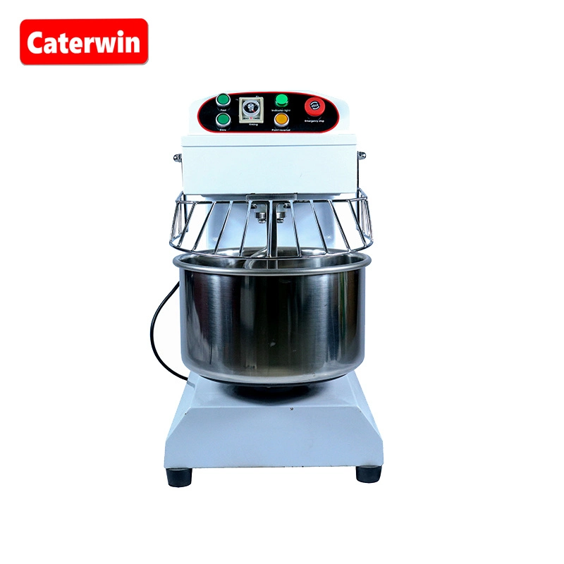 Caterwin Bakery equipamentos 8kg mistura farinha amasse velocidades duplas comerciais Misturador de massa espiral de 20 L com temporizador