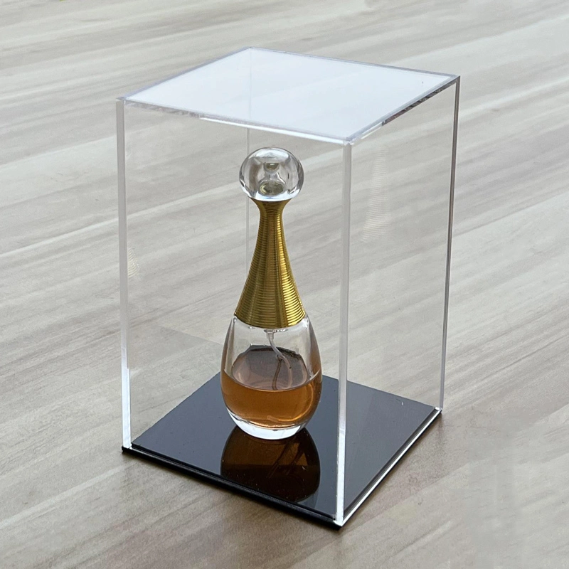 Modelo de juguete hecho a mano Display Caja de plástico transparente pantalla de acrílico contador Caja para Perfume y Cosmética