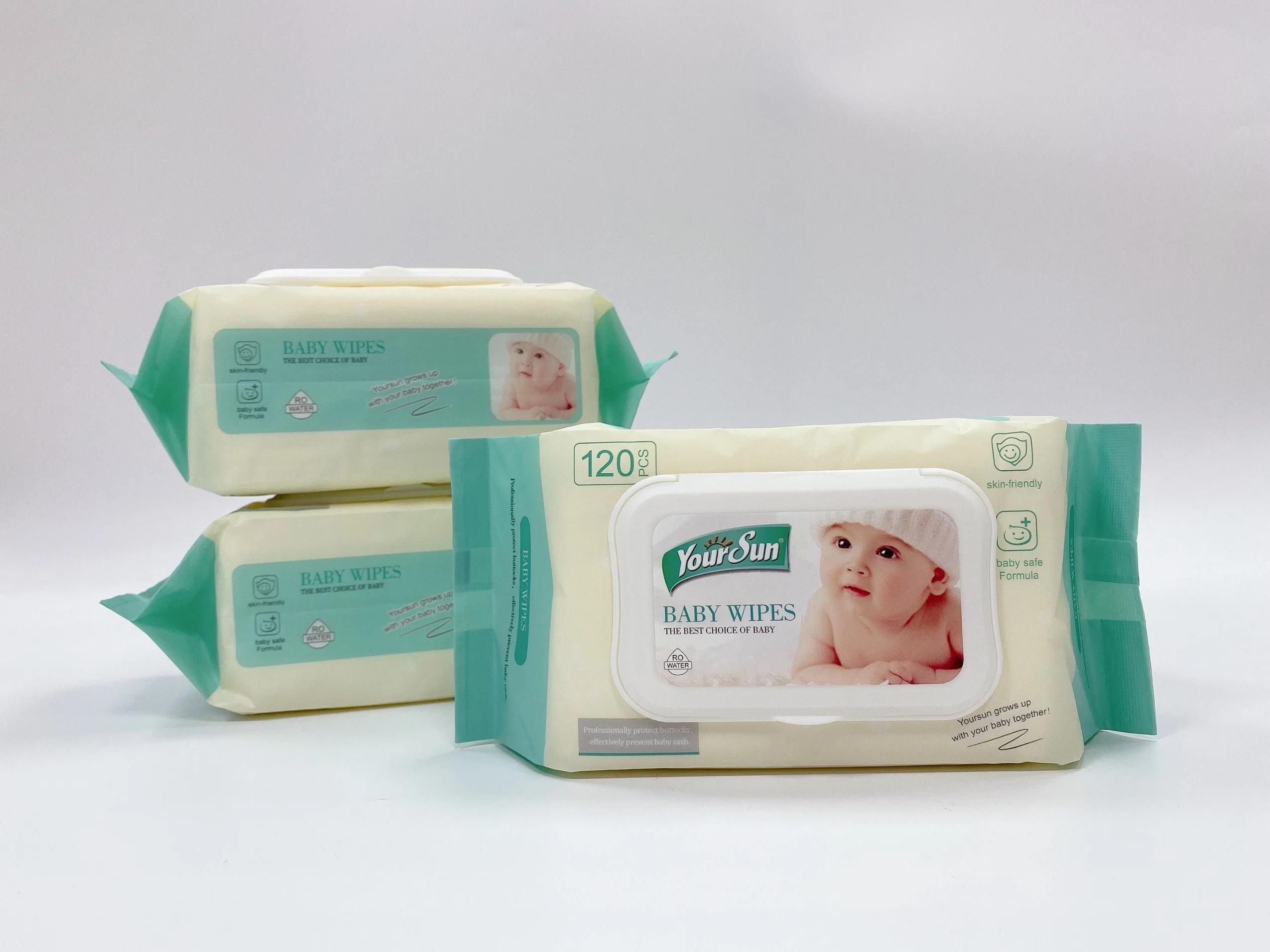 Lingettes de nettoyage des serviettes mouillées bébé coton jetables l'eau pure antibactérien