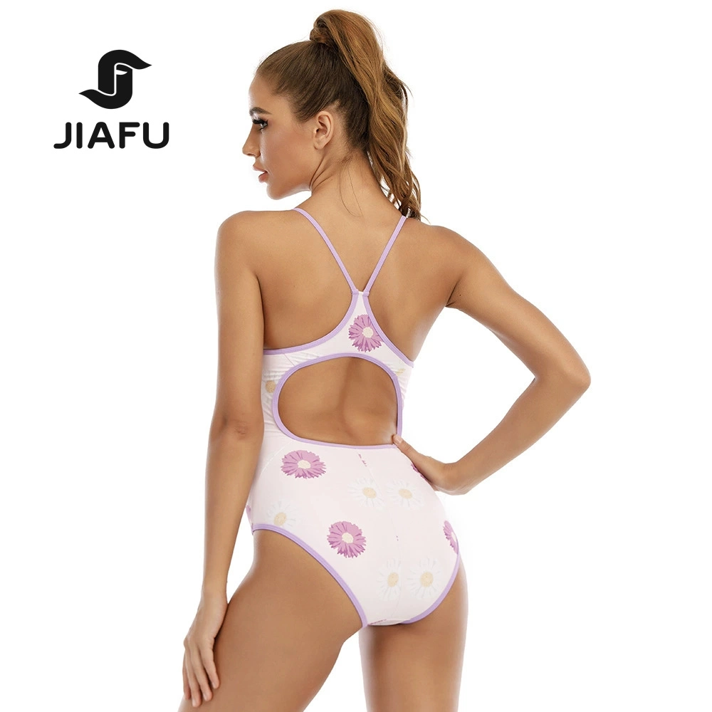 Vente chaude femme costume de natation avec des maillots de bain d'impression par sublimation tissu recyclé