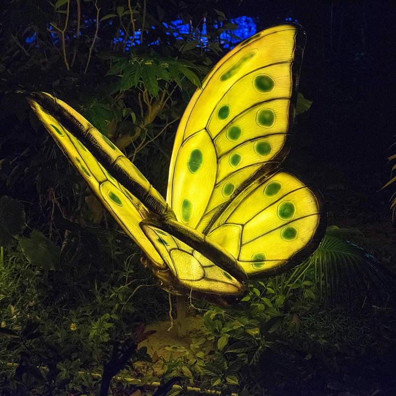 Vacaciones de Navidad de la mariposa en el exterior de Fibra Óptica LED solares de Jardín de luz Iluminación decorativa para la Pasarela camino