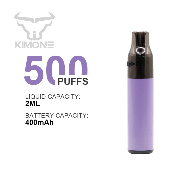 New Design 500 Puffs Rechargeable Refillable Disposable E Cigarette