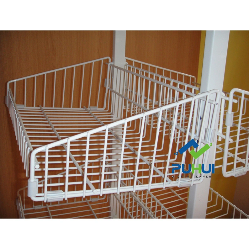 Double Sides Multi Layers Metal Stand Display 5 Tier Wire Shelf (PHY303)