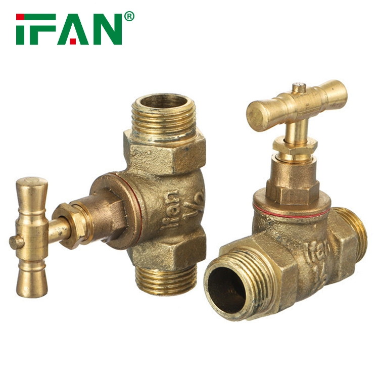 Ifan Plumbing Fitting Custom Male Stop Valve Brass Valves for Water System