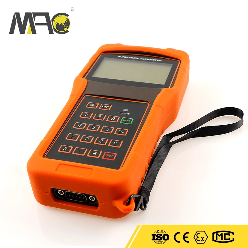 Macsensor Hot Sale High quality/High cost performance Handhold Flowmeter 4-20mA Handheld Ultrasonic Water Flow Meter