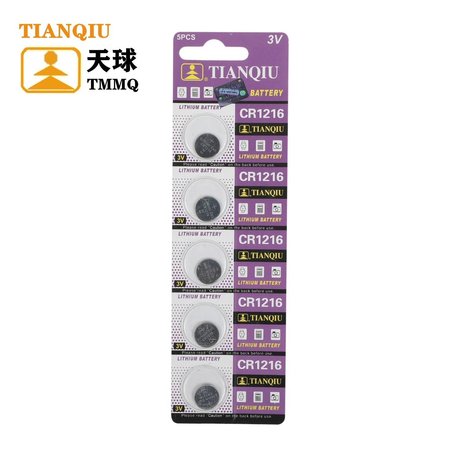 Tianqiu Cr1216 3V Button Cell Lithium Dry Battery Cr2032 Cr2025 Cr2016 Reloj