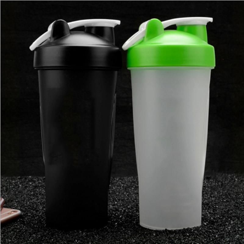 600ml Gym Sport plástico Protein Shaker botellas de agua con Bola de batidora de acero inoxidable