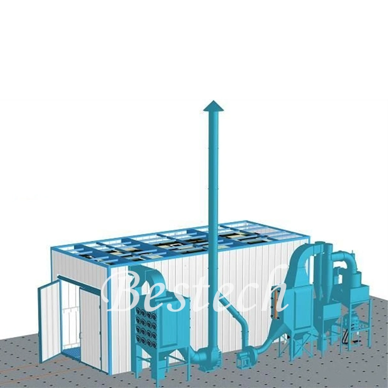 Salle de jet de sable abrasif automatique le dynamitage au Cabinet pour les pièces métalliques