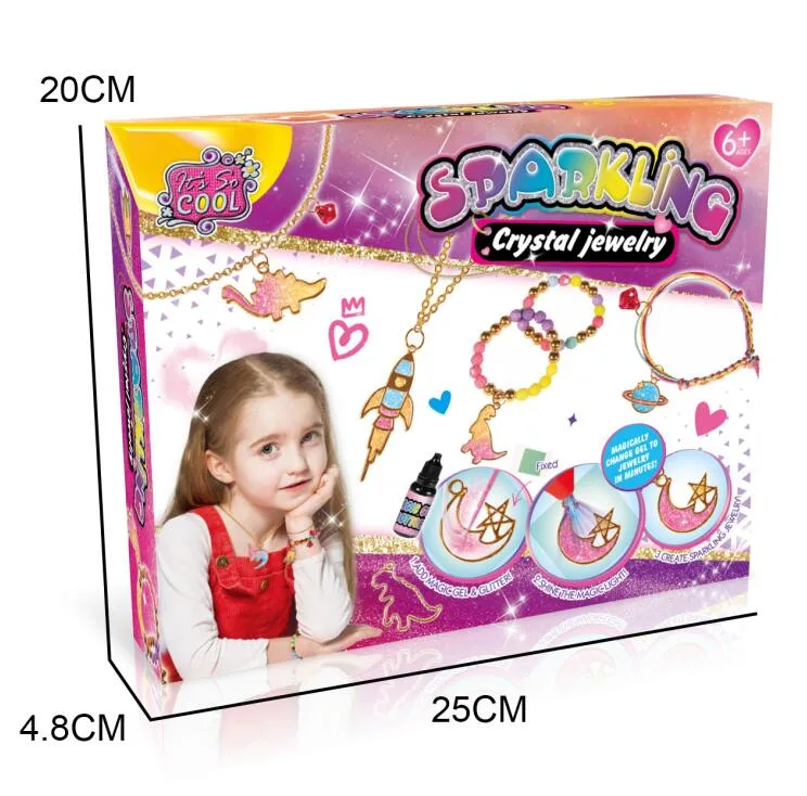 Ensemble boîte cadeau bijoux bricolage pour enfants Bracelet et collier d'amitié Définir