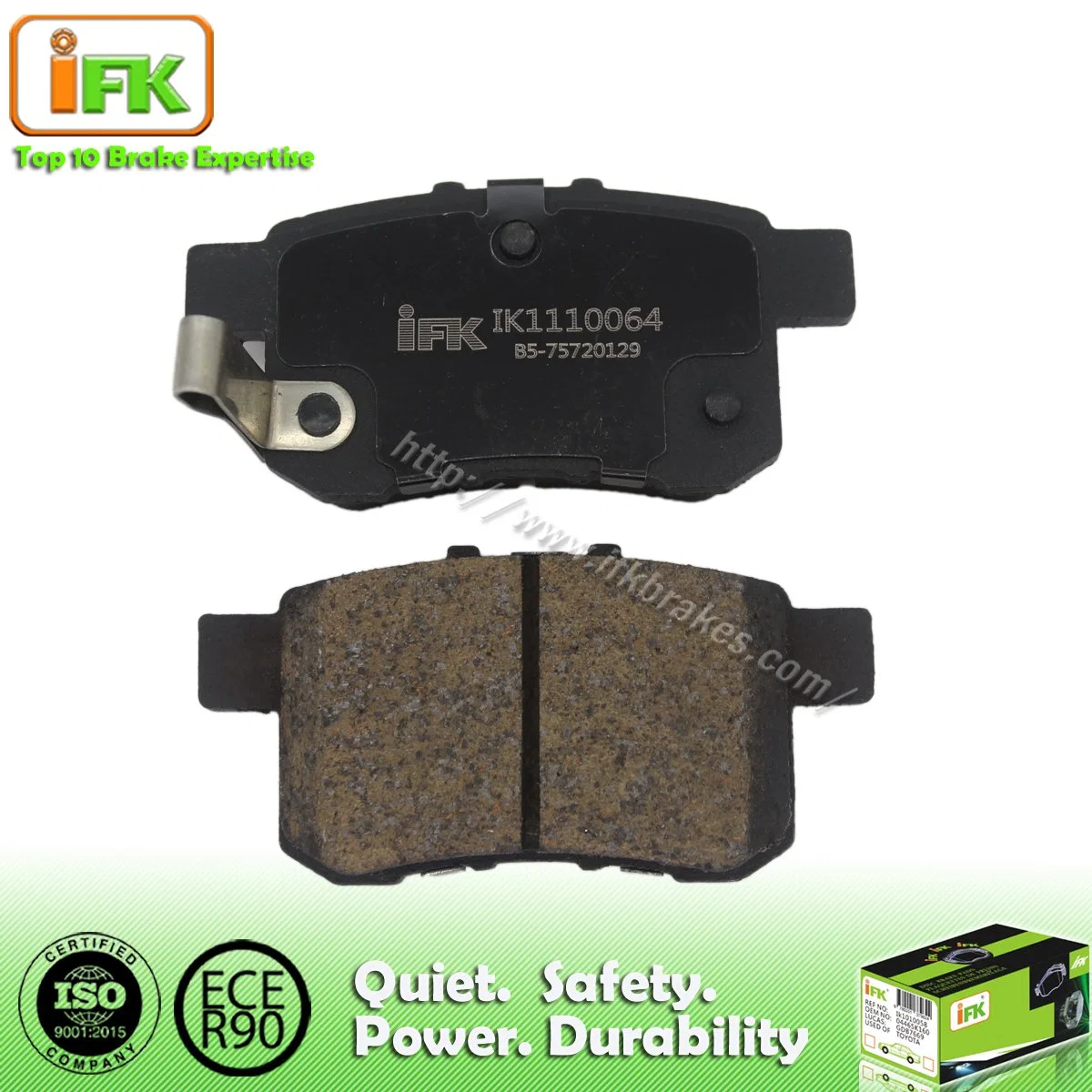 Car Part Non-Asbestos Carbon Fiber Rear Disc Brake Pads for Honda Accord Spirior 43022tl1g01 Gdb3482/Gdb7770 D1336/D1451