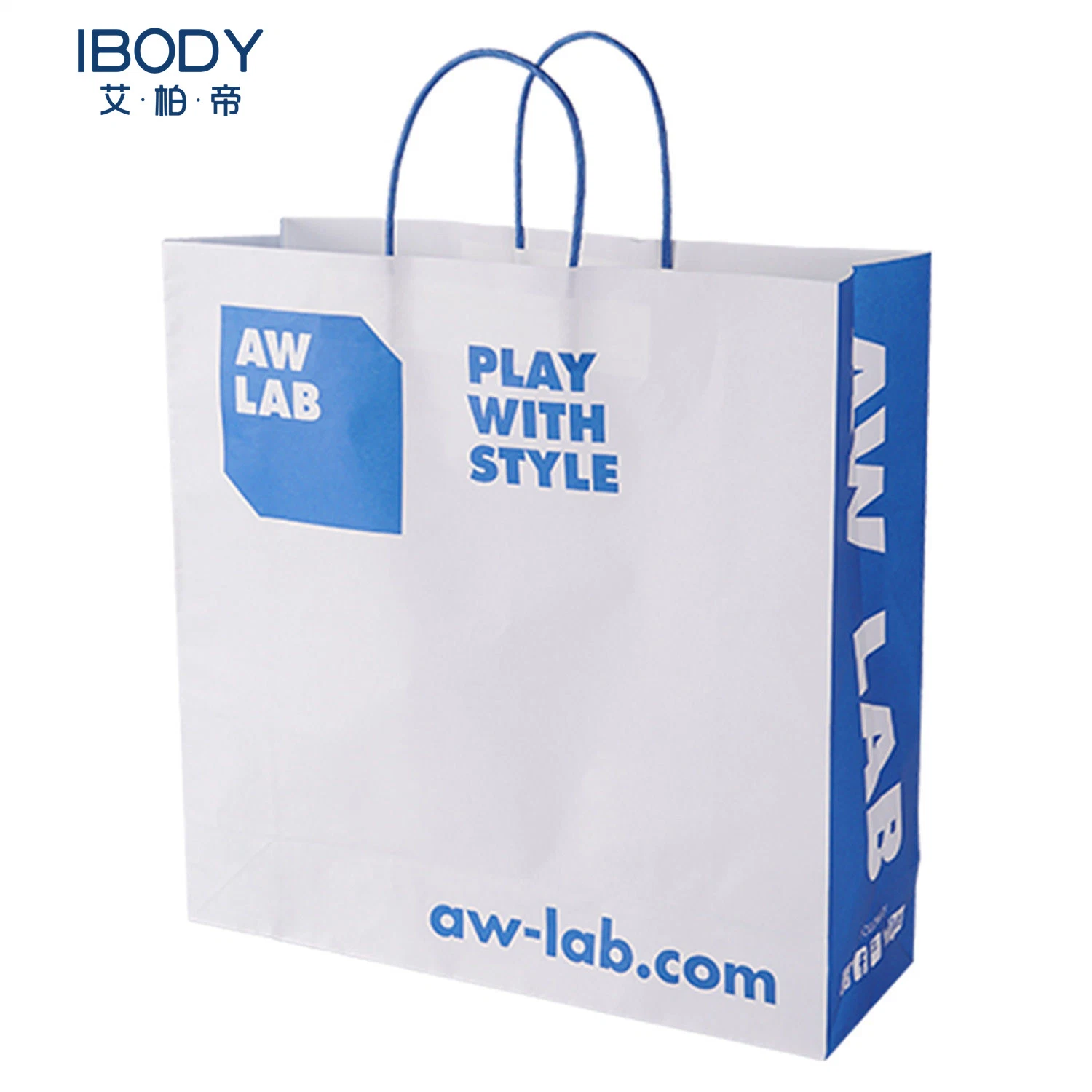 Biodegradable White Kraft Paper Take-out Food Grocery Bag