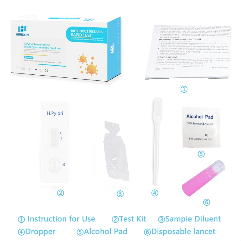 Kit de detección rápida del antígeno H. pylori (heces) Kit de detección rápida HP