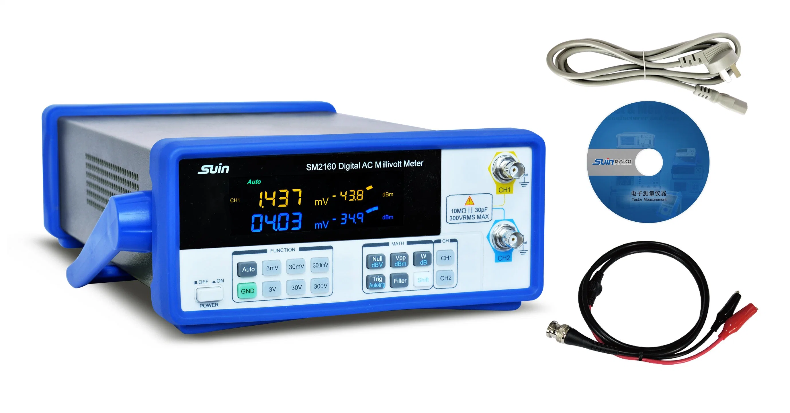 High Frequency Range 5Hz~6MHz Sm2100 Series Digital AC Millivolt Meter