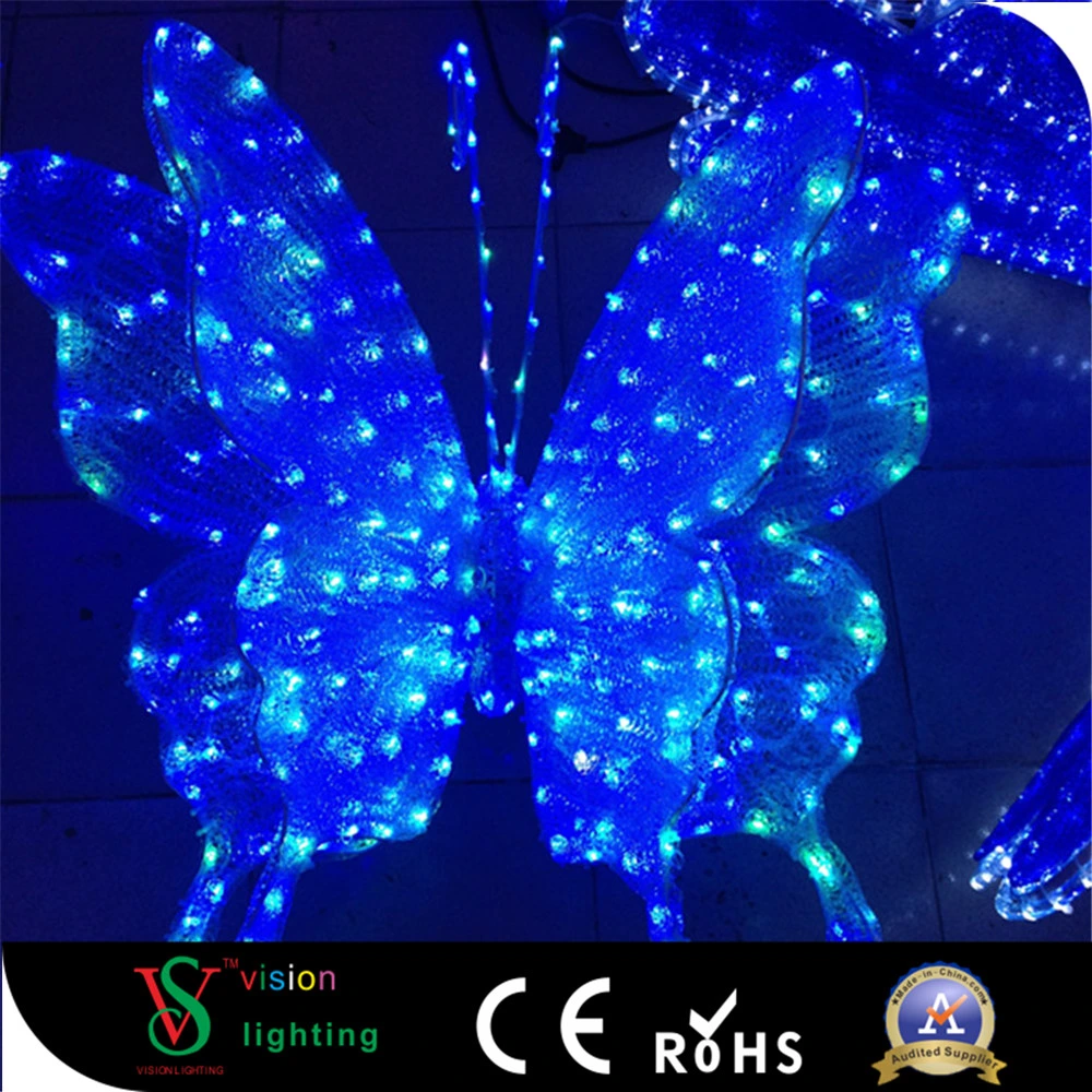 Fancy 3D Butterfly LED Motif Light Park Decoration Christmas Outdoor Light