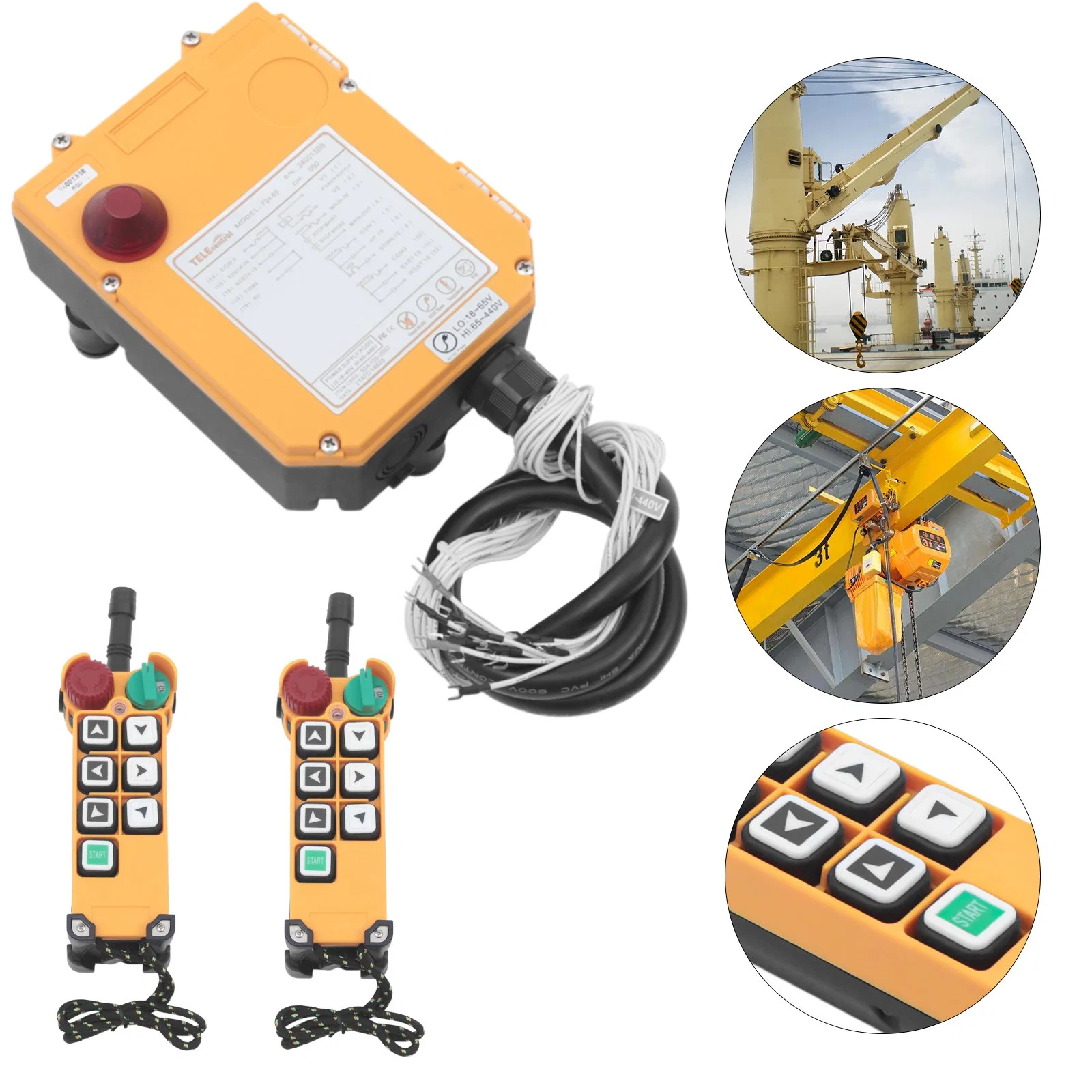 Overhead Crane Wireless Remote Control for Industrial Remote Control/Radio Remote Control F24-6D for Crane