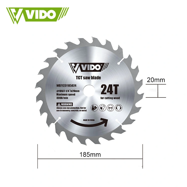 Vido Band 7in 185mm 24t Electric Power Wood Saw Cutting Machine Blade