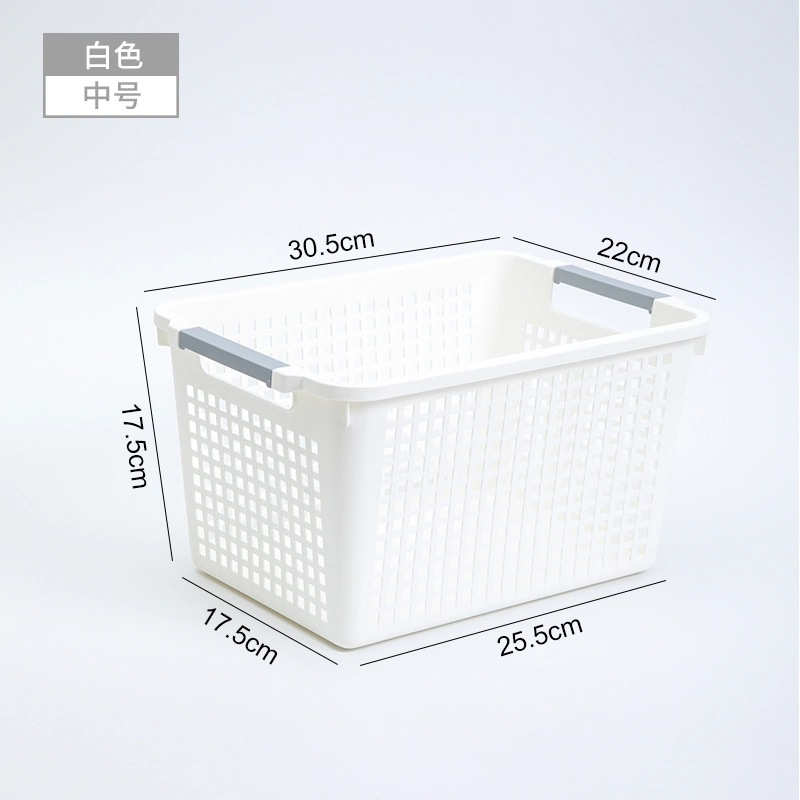 8234 Wholesale Kitchen Living Room Sundries Hollow Plastic Storage Basket