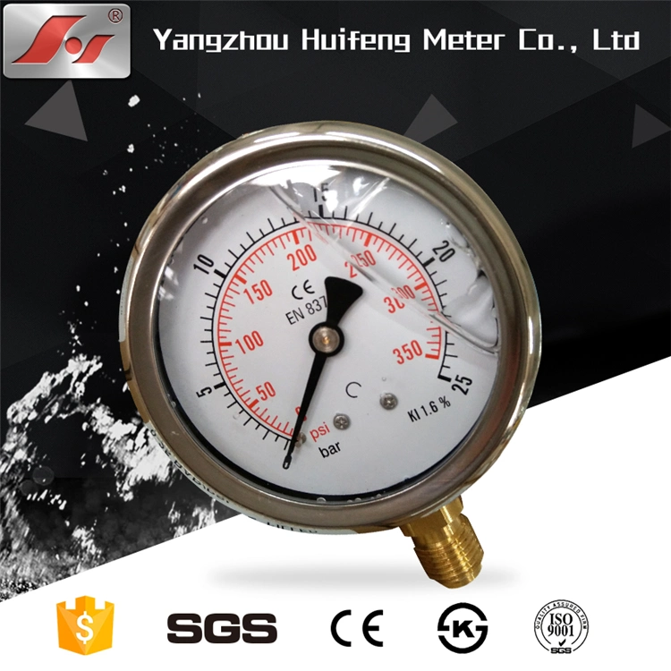 Top High quality/High cost performance  Cheap Low Pressure Gauge with Safety Case, Ss Case Heavy-Duty Manometer