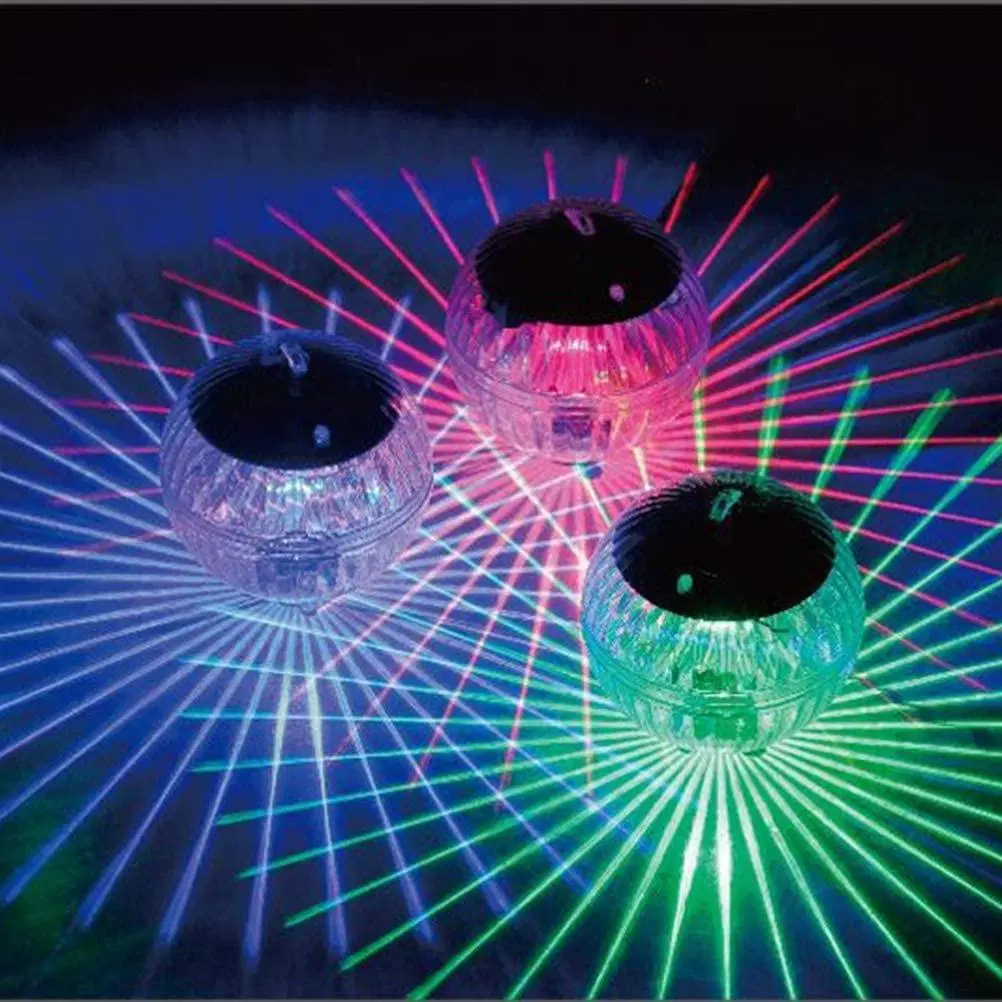 Outdoor Garden Rotating Floating Flower Lights Magic Ball Lamp Solar Light