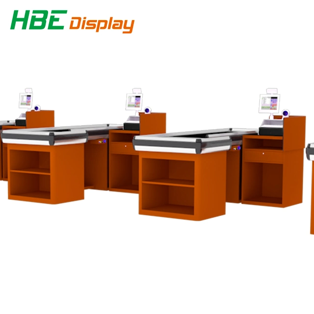 Supermarket Grocery Automatic Cashier Table Checkout Counter with Belt