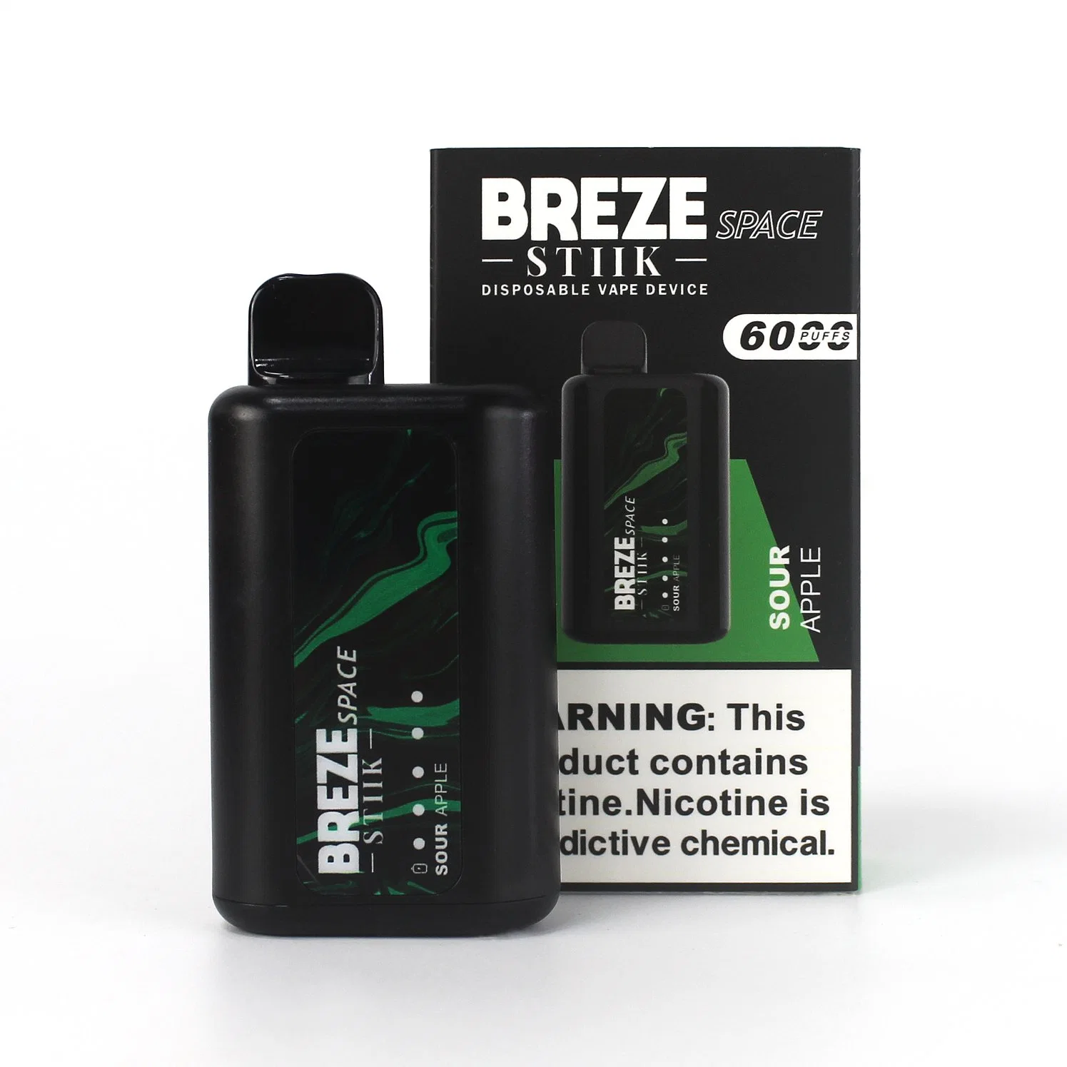 Shenzhen e Chack Breze Stiik 6000 puff Vape não recarregável Caneta de vapor personalizada de 1500 mAh bobina de malha e CIG descartável Amazon Cigarro electrónico