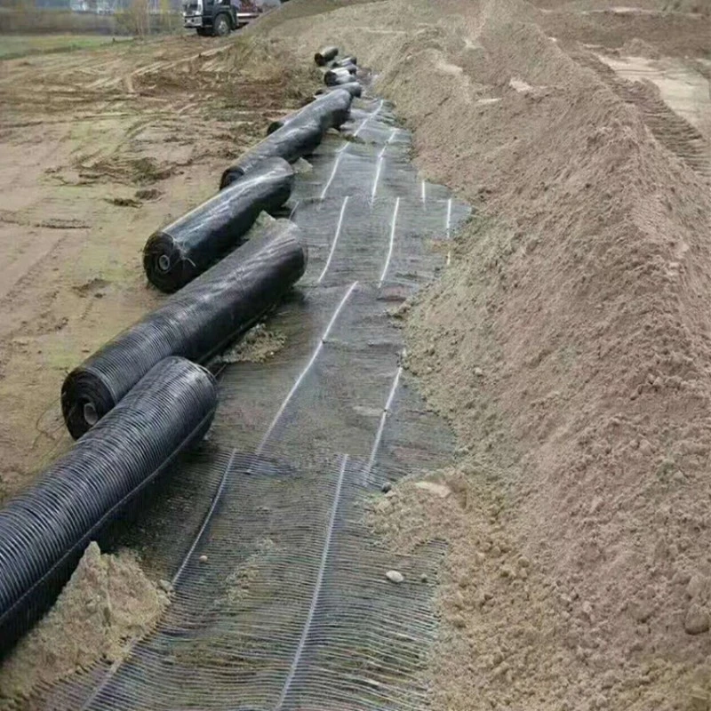 Preço de fábrica 110 kn PP de plástico de HDPE Geogrid Uniaxial