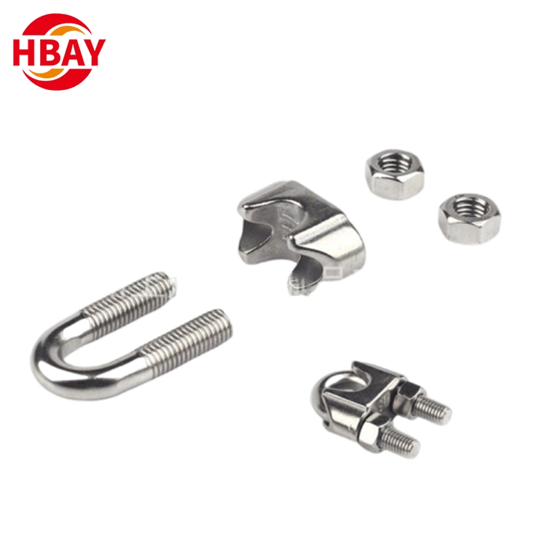 304 Stainless Steel Wire Rope Clip Clamp for Hardware Item for Wire and Cable