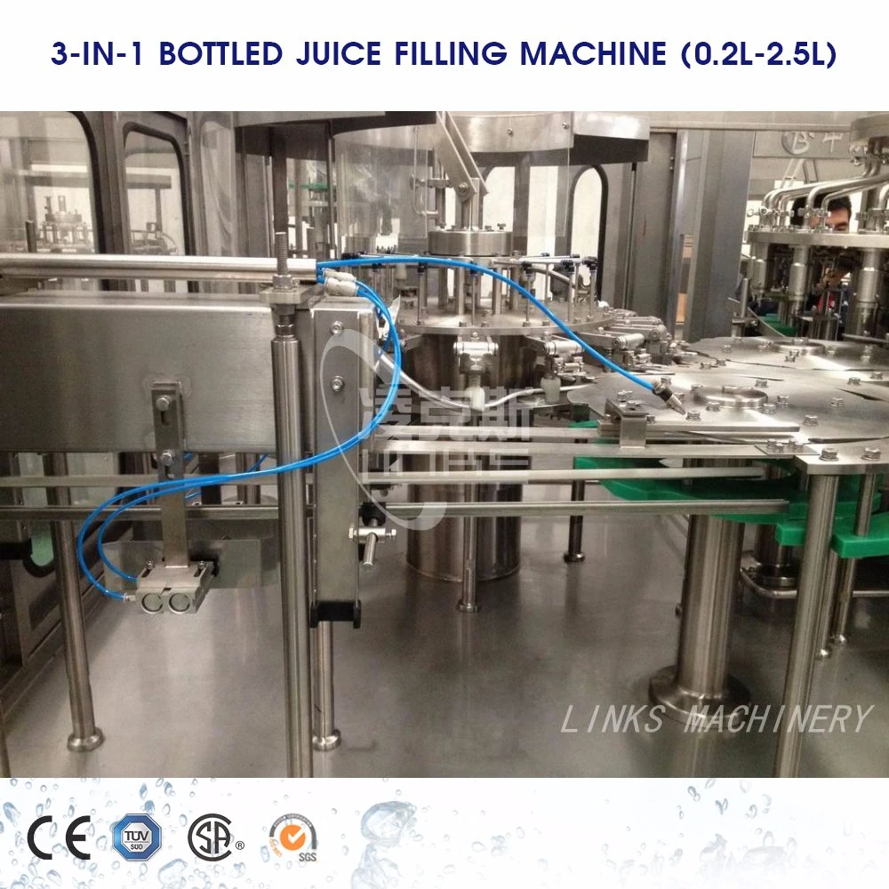 Full Automatic 3-in-1 Fruit Juice Pressure Filling Machine