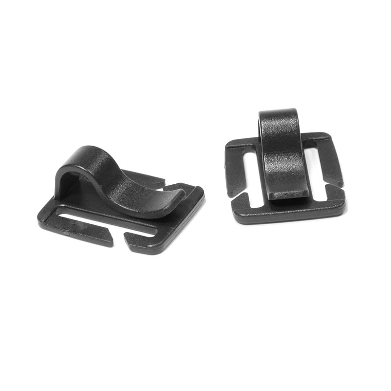 Factory Price Black POM Plastic Fixed Belt Clip Webbing Buckle Hook