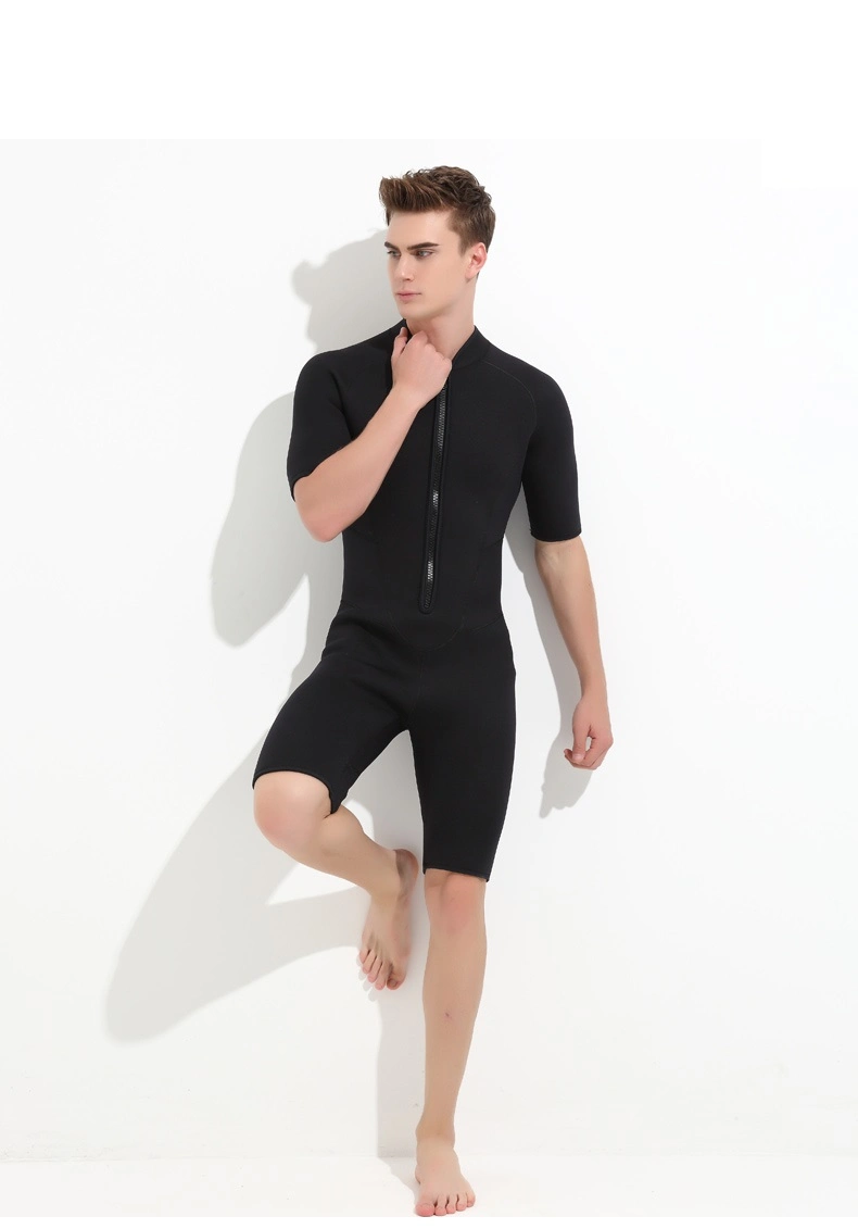 3mm Back Zip Short Spring Wetsuit Swimsuit Neoprene Diving Suit for Men