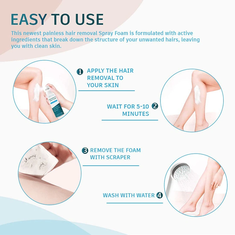 Amazon Hot Sell Mild Non-Irritating Body Hair Removal Spray