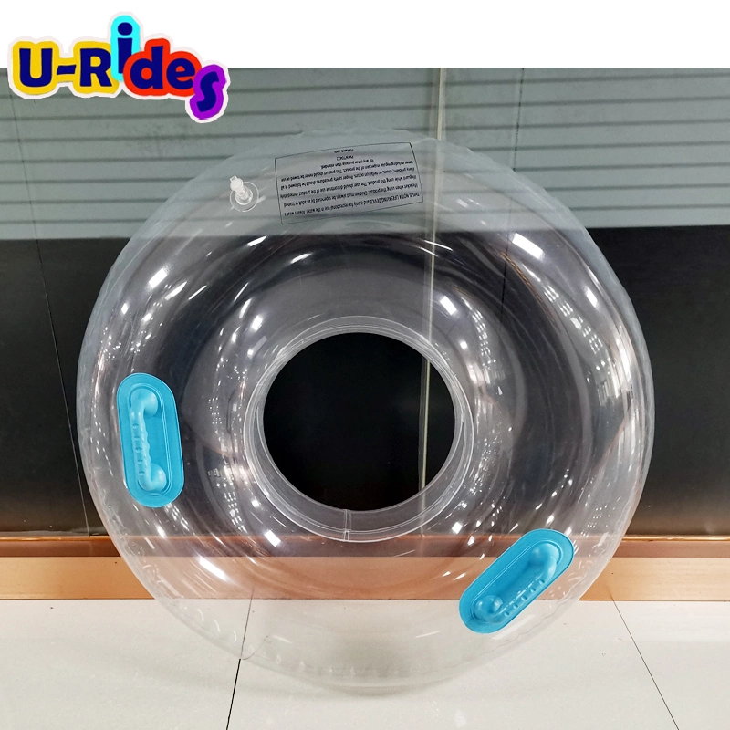 Clear and colored Single and double tubes Inflatable PVC Transparent Swimming Ring For Water Park And Swimming Pool