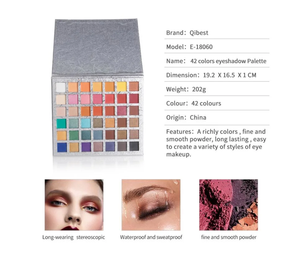 42 Colors Cosmetics High Pigment Matte Colorfulf Eyeshadow in Palette