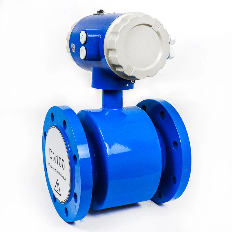 24V Acid Resistant Flow Meter 4-20mA Pulse RS485 Water Electromagnetic Flow Meter